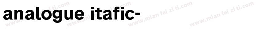 analogue itafic字体转换